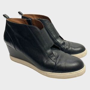 Linea Paolo "Felicia" Wedge Sneaker Perforated Leather